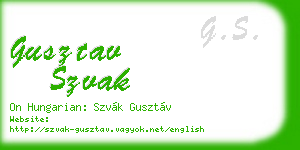 gusztav szvak business card